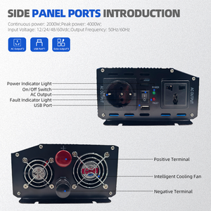 Invertisseur 12V 24V vers 110V 220V à onde sinusoïdale pure hors réseau 300W 500W 1000W 2000W 3000W 5000W pour énergie solaire AC - Product Image 3