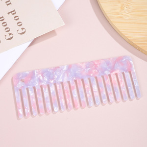 Pettine YJL di Alta Qualità in Acetato con Effetto Marmorizzato Colorato, Antistatico, Rettangolare, alla Moda per Ragazze e Donne - Product Image 3
