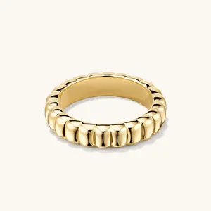 LOZRUNVE 925 gioielli in argento Sterling pianura argento oro riempito anello minimalista donna