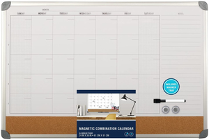 Calendrier de tableau blanc magnétique combiné et tableau de liège, tableau blanc combiné et tableau de liège, <span class=keywords><strong>cadre</strong></span> <span class=keywords><strong>en</strong></span> aluminium de Style europé<span class=keywords><strong>en</strong></span> - Product Image 2