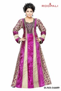 Vestido Largo Kaftan Jalabiya de Diseño para Mujer, Estilo Mix & Match, Manga Larga, Ropa Islámica Modesta, Estilo Moderno, Vestido de Fiesta - Product Image 2