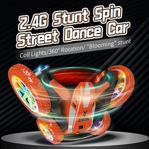 รถของเล่น SJY-Q136 RC Street Dance Stunt Car ขับเคลื่อน 4 ล้อ ควบคุมด้วยรีโมทคอนโทรล ขับเคลื่อนได้สองด้าน พร้อมไฟ LED  2.4Ghz  รถของเล่นมีเสียงเพลง - Product Image 6