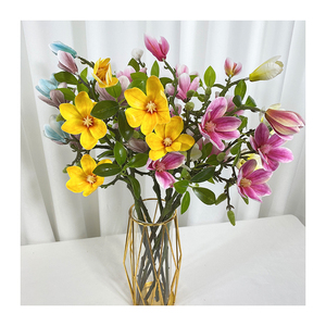 Alta calidad estilo moderno naturaleza flor artificial nueva Rama corta 3D 5 cabezas <span class=keywords><strong>Yulan</strong></span> <span class=keywords><strong>Magnolia</strong></span> - Product Image 6