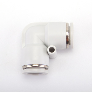 Conector Neumático de Plástico Blanco NGS, Codo de 4, 6, 8, 10, 12 y 16 mm, Accesorios Niquelados para Conexión de Manguera de Aire - Product Image 1