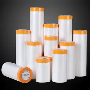 Wide Used Automotive Economy Paint Masking Film For Car Spraying and Home Window Masking Film