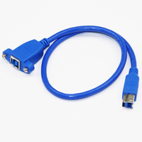 Câble d'extension d'imprimante USB 3.0 Bochara, USB 3.0 Type B mâle vers USB 3.0 Type B femelle, blindage en feuille + tressé, 50 cm
