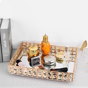 Vàng Gương Khay Sang Trọng Tùy Chỉnh Thiết Kế Hình Chữ Nhật Hình Dạng Kích Thước Lớn Phục Vụ Khay Vàng Màu Tự Chọn Bữa Ăn Khách Sạn Khay Cho Phục Vụ - Product Image 6