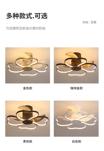 พัดลมเพดานแบบฝังอัจฉริยะแบบเงียบเสียงพร้อมความเร็วลม6ระดับโคมไฟ LED บางอัจฉริยะโคมไฟห้องนอนทำจากโลหะ DC มอเตอร์สำหรับร่างกาย - Product Image 5