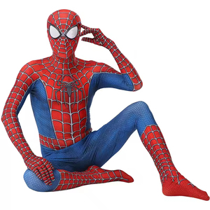 Unisex Spider-Man Jumpsuit với mũ áo choàng dành cho người lớn Carnival Đảng Fancy siêu anh hùng ăn mặc nhà máy giá - Product Image 3