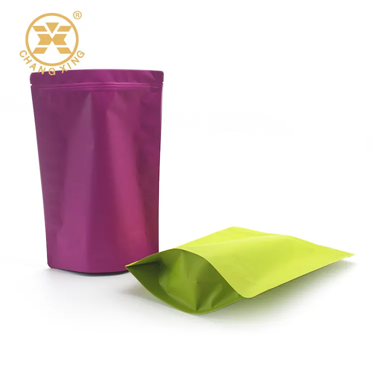 Chiusura a Zip opaca a prova di odore Stand Up Packaging sacchetti in Mylar con colore diverso