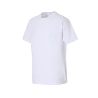 Kaos Unisex Kasual Regular Fit Kerah Bulat Lengan Pendek Musim Panas Anti-Susut Bahan Katun 100% Korea 16s Bernapas 226gsm