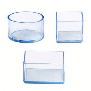 Protège-pieds de chaise en PVC transparent et noir, protections de sol épaissies antidérapantes pour bureaux, chaises de salle à manger et pieds de mobilier de classe - Product Image 1