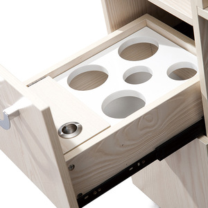 Nail <b>Table</b> <b>With</b> Storage Drawers And Caster <b>Wheels</b> For Office Use 3478 - Product Image 3