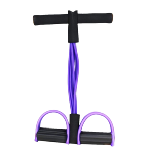 Pedales antideslizantes para uso doméstico, cuerda de tracción elástica de <span class=keywords><strong>4</strong></span> tubos, <span class=keywords><strong>4</strong></span> tubos de látex, Pedal de pie, Yoga, vientre, brazo Delgado, ejercitador de Pedal - Product Image 1