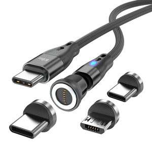 Pd60w 100W 6 Trong 1 USB C Để Loại C 540 Cáp Từ Tính Sạc Cáp Nam Châm Cáp Dữ Liệu 1M 2M Cho Tất Cả Các Điện Thoại Máy Tính Xách Tay - Product Image 1