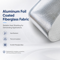 Rouleau de tissu isolant thermique en fibre de verre et feuille d'aluminium de qualité supérieure, 0,1-1,2 mm, ignifuge, en vente