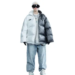 CONKLABフグアウター黒と白のステッチカジュアルパッド入りジャケット女性男性冬ファッショナブルなコート在庫あり