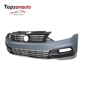 Paraurti Anteriore Topzonauto Verniciabile per VW <span class=keywords><strong>Passat</strong></span> B8 2015-2019 OEM 561807217BGRU Nero con Labbro Diffusore Spoiler Montaggio Diretto - Product Image 3