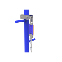 Système de protection antichute pour mât de télécommunication monopôle, ligne de vie verticale auto-rétractable en acier inoxydable JVW 40m avec boucle de connexion rapide