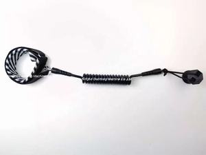 Leash de poignet en TPU premium, fabrication directe d'usine, personnalisé pour <span class=keywords><strong>bodyboard</strong></span>, avec cordon en spirale et connecteur - Product Image 6