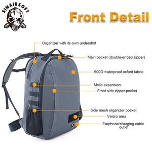 Sac à dos multifonctionnel en nylon pour hommes et femmes, style gilet tactique à prix abordable pour la randonnée, l'aventure, l'école et les activités de plein air - Product Image 4