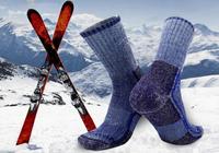 Chaussettes de sport en laine mérinos pour hommes et femmes, épaisses, chaudes, pour la randonnée en plein air, le ski, chaussettes hautes fonctionnelles pour le trekking