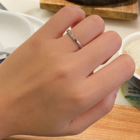 Anillos Lisos de Plata de Ley 925 al por Mayor, Anillos Sencillos para Parejas, Joyería de Boda, en Stock