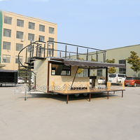 Remorques alimentaires à double étage camion de nourriture entièrement équipé avec magasin de conteneur de cuisine complète