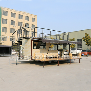 Xe kéo thực phẩm hai tầng xe tải thực phẩm được trang bị đầy đủ với cửa hàng cửa hàng container nhà bếp đầy đủ - Product Image 1