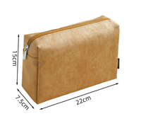 Sac cosmétique en papier Tyvek écologique réutilisable avec fermeture éclair et logo personnalisé, grande capacité, sac de rangement portable, pochette multifonctionnelle ultra-légère