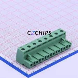 DB2EK-7.62-8P-GN-S Plug-in Terminal Block P=7.62mm Connector Male Plug 1x8P 7.62mm Green - Product Image 1