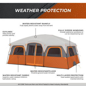 Carpa Plegable de Alta Calidad, Portátil, de Gran Espacio, con Múltiples Habitaciones, Impermeable, para Campamento Familiar al Aire Libre - Product Image 2