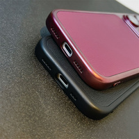 Étui de protection antichoc et anti-rayures en cuir premium plaqué pour iPhone 18 Pro Max 17 Air 16 avec protection d'objectif