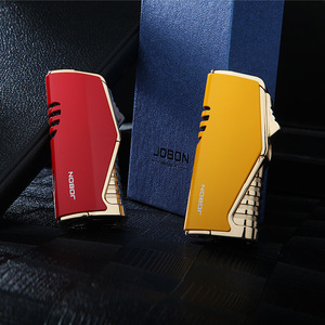 Jobon ZB581 Mayorista de encendedor a prueba de viento Metal Three Fire Jet Flame - Product Image 1