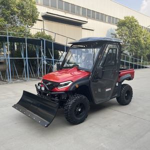 Véhicule <span class=keywords><strong>utilitaire</strong></span> 4x4 électrique UTV 2 places certifié EEC <span class=keywords><strong>Quad</strong></span> électrique à transmission automatique pour adultes avec chasse-neige - Product Image 1