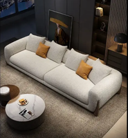 Vente directe des fabricants de meubles de salon modernes nordiques, canapé modulaire beige et blanc, canapé de sol Booker