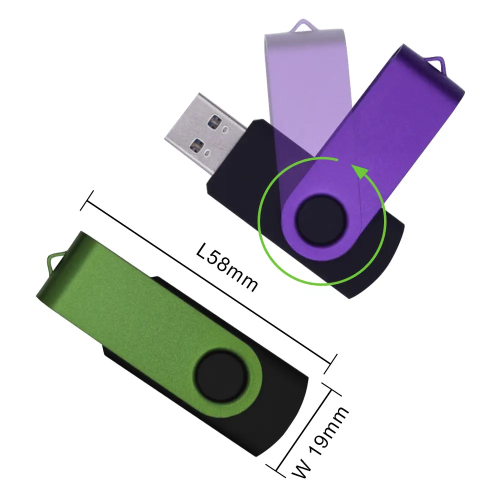 Promo mental Swivel USB 2.0 3.0 USB flash drive 8GB 16GB Pendrive 32GB 64GB 128GB custom usb stick flash memory card