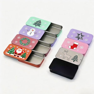 Boîte en fer blanc personnalisée avec logo imprimé pour bonbons, pilules, cosmétiques, baume à lèvres, parfum solide, avec couvercle coulissant – Vente en gros - Product Image 5