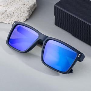 Lunettes de soleil carrées pour homme Zx-8949, monture noire, verres PC, protection UV400, lunettes de soleil d'extérieur avec boîte - Product Image 2