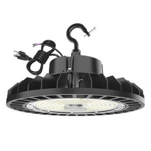 Lámpara LED UFO High Bay de 150W/200W, Regulable 0-10V, Cable de 10', con Enchufe Americano, Gancho para Colgar y Cuerda de Seguridad para Almacén, Fábrica, Granero, Tienda - Product Image 1