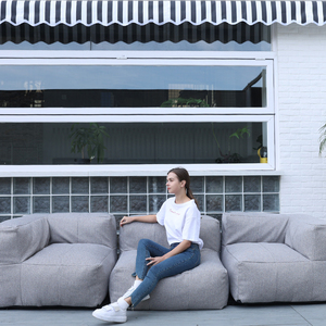 2022 आधुनिक यूरोपीय डिजाइन इनडोर फर्नीचर सेट यू-आकार मॉड्यूलर फोम सोफा सेक्शनल कटा हुआ फोम से भरे बीनबैग कुर्सी के लिए - Product Image 2