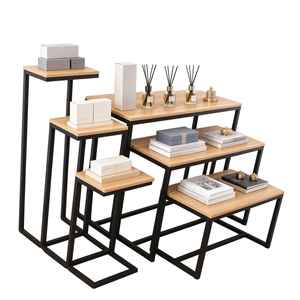 도매용 3단 접이식 금속 슈퍼마켓 진열대/테이블 세트 친환경 부식 방지 소매업용 - Product Image 5