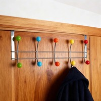 10 sur le crochet de porte crochet utilitaire Durable en acier inoxydable organisateur porte-serviettes crochet de porte en métal cintre avec boule acrylique