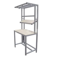 Vente en gros de profilés en aluminium noir et argent 4040, cadre de bureau de jeu, table d'ordinateur en aluminium industriel sur mesure, table de travail pour ligne d'assemblage