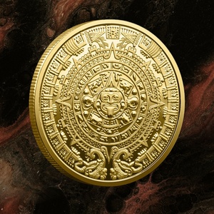 Moneta Commemorativa in Metallo Ispirata ai Maya, Regalo per Collezionisti e Appassionati di Storia - Product Image 3