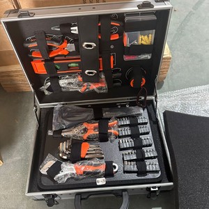 Outils de réparation automobile pour la maison, ensemble de 266 pièces, valise en aluminium portable, ensemble de valises pour véhicules - Product Image 3