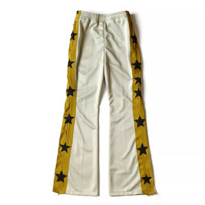 OEM Logo Custom Embroidery Elastic Waist High Quality Street Wear <b>Straight</b> Wide <b>Leg</b> 100% Nylon <b>Pants</b> Men <b>Track</b> <b>Pants</b> - Product Image 2