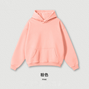 เสื้อฮู้ดดี้โอเวอร์ไซส์ผู้ชาย ปี 2026 ผ้าฝ้ายฟลีซ 100% สีพื้น พิมพ์โลโก้ตามสั่งด้านหน้า สวมใส่สบายๆ สำหรับฤดูใบไม้ร่วง - Product Image 1