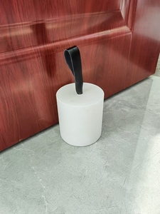 Bouchon <span class=keywords><strong>de</strong></span> <span class=keywords><strong>porte</strong></span> en marbre <span class=keywords><strong>de</strong></span> pierre naturelle avec poignée en PU, rond, noir/blanc, <span class=keywords><strong>décoratif</strong></span>, pour la maison ou le bureau - Product Image 5