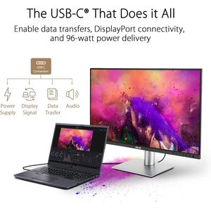 จอภาพ Asus ProArt ขนาด 27 นิ้ว 4K UHD HDR ระดับมืออาชีพ หน้าจอ IPS พร้อมพอร์ต USB-C และการรับรอง Calman สำหรับงานออกแบบและตัดต่อวิดีโอ - Product Image 5